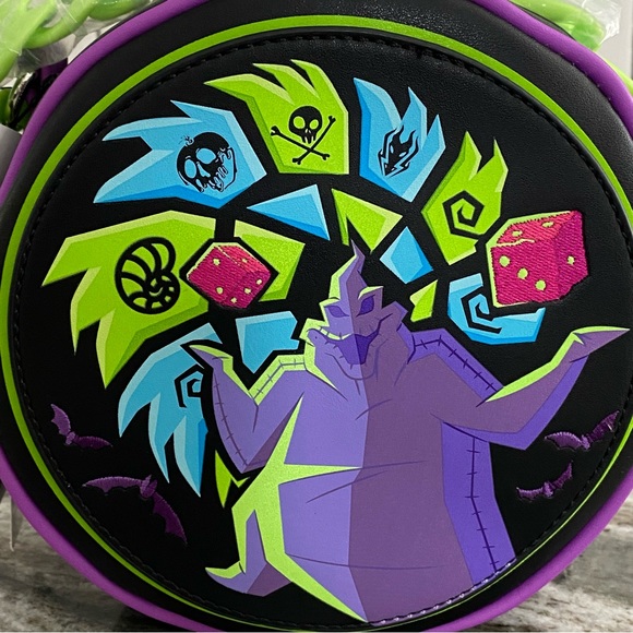 Loungefly Disney Parks Oogie Boogie Glow in the Dark Crossbody Purse - Picture 2 of 12